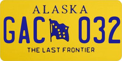 AK license plate GAC032