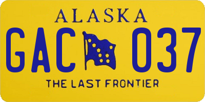 AK license plate GAC037