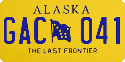 AK license plate GAC041