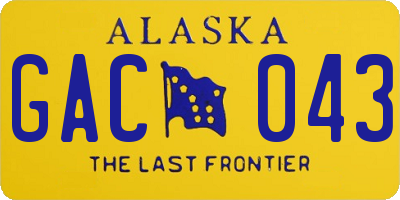 AK license plate GAC043