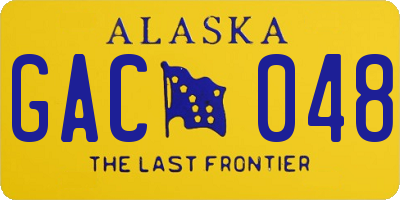 AK license plate GAC048