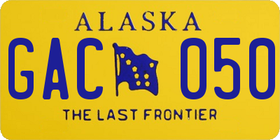 AK license plate GAC050