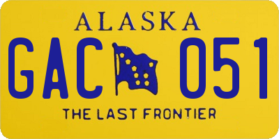 AK license plate GAC051