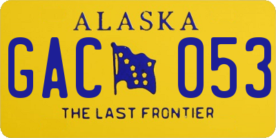 AK license plate GAC053