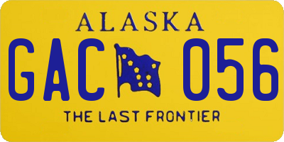 AK license plate GAC056