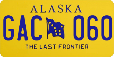 AK license plate GAC060