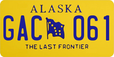 AK license plate GAC061