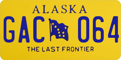 AK license plate GAC064