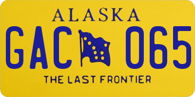 AK license plate GAC065