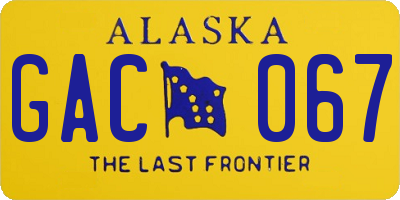 AK license plate GAC067