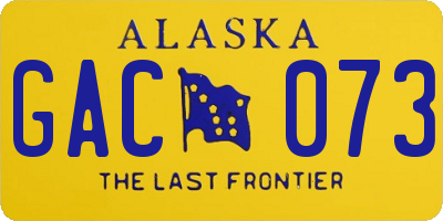 AK license plate GAC073