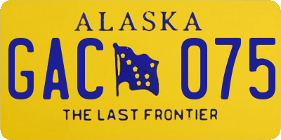 AK license plate GAC075