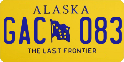 AK license plate GAC083