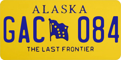 AK license plate GAC084