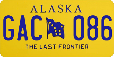 AK license plate GAC086