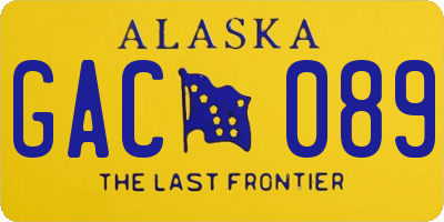 AK license plate GAC089