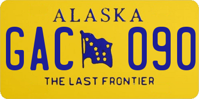 AK license plate GAC090