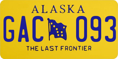 AK license plate GAC093