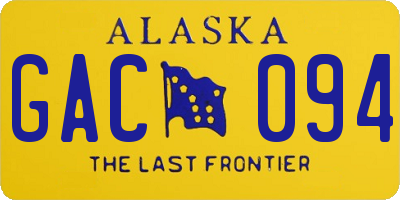 AK license plate GAC094