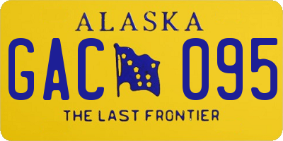 AK license plate GAC095