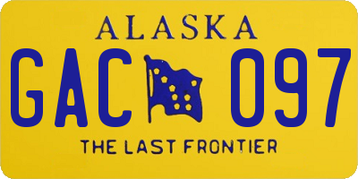 AK license plate GAC097