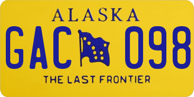 AK license plate GAC098