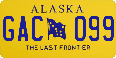 AK license plate GAC099