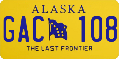 AK license plate GAC108