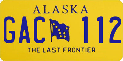 AK license plate GAC112