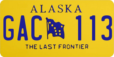 AK license plate GAC113