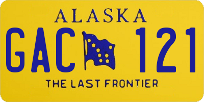 AK license plate GAC121