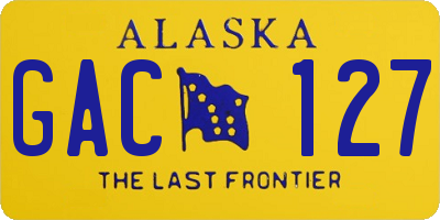 AK license plate GAC127