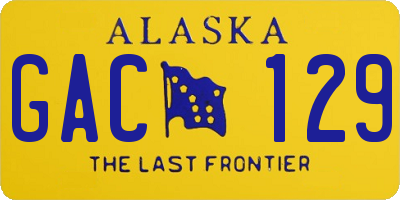 AK license plate GAC129