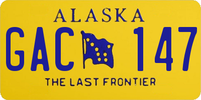 AK license plate GAC147