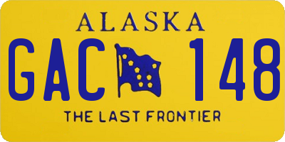 AK license plate GAC148