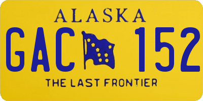 AK license plate GAC152