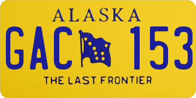 AK license plate GAC153