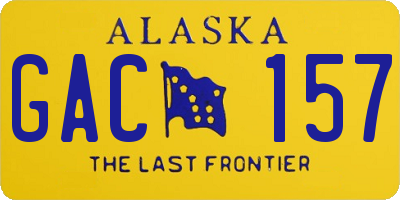 AK license plate GAC157