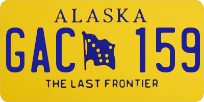 AK license plate GAC159