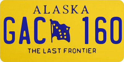 AK license plate GAC160