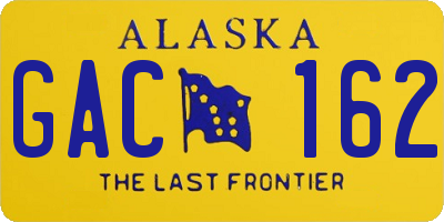 AK license plate GAC162