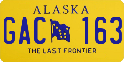 AK license plate GAC163