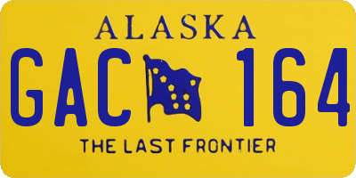 AK license plate GAC164