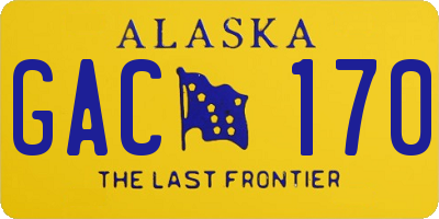 AK license plate GAC170