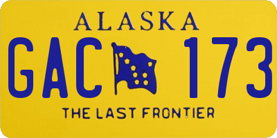 AK license plate GAC173