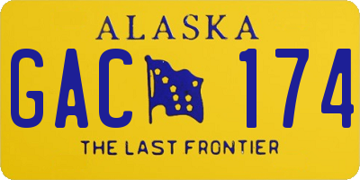 AK license plate GAC174