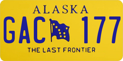 AK license plate GAC177