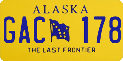 AK license plate GAC178