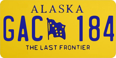 AK license plate GAC184