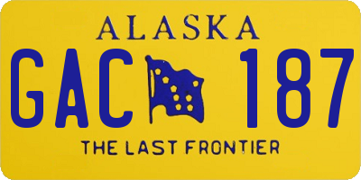 AK license plate GAC187